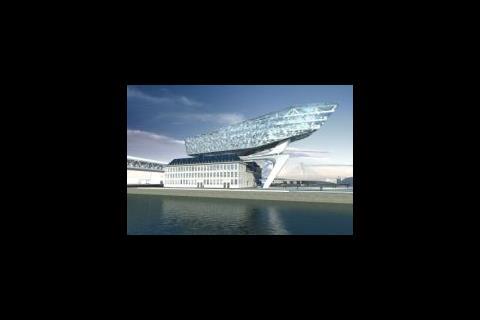Zaha Hadid's design for the Port Authority building in Antwerp, Belgium